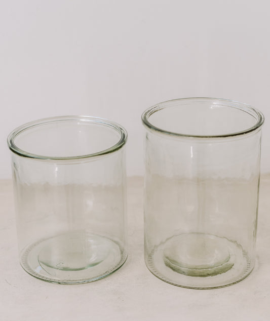 Glass ice cream jar/vase
