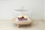 Trend{ING}s Glass Cake Dome on Oak Wooden Stand with red velvet cupcakes inside