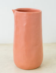 Coral Pink ceramic stone handless jug from Trend-ing.