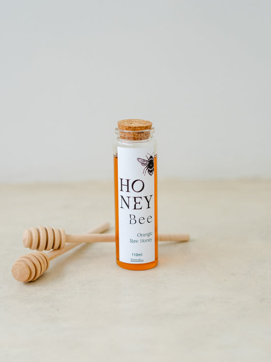 Trend{ING}s Honey Bee Organic Honey Vial - 110ml with wooden dipper