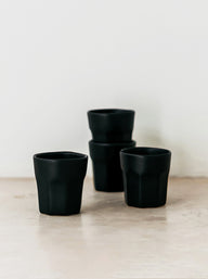 Trend-ings Espresso Ceramic Stone Cup Set in matt black