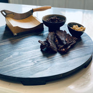 Trend-ings Round wooden serving board (60cm) in black wash