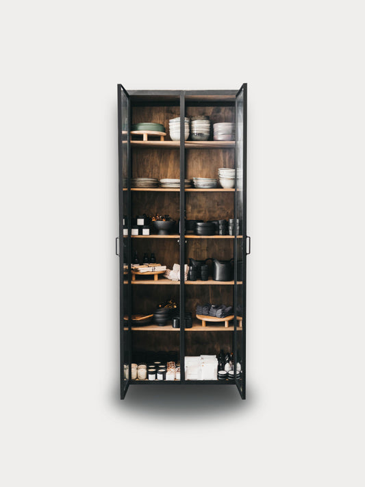 Steel Scandinavian storage cabinet