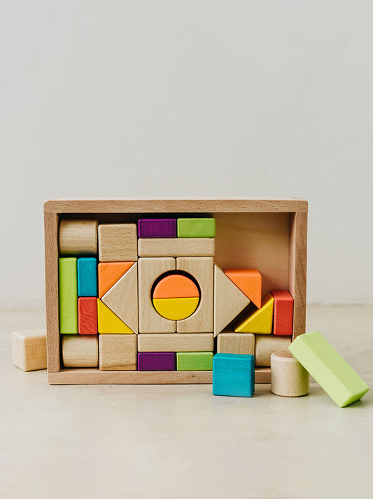 Wooden baby blocks