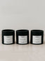 Trend-ings black wooden wick candles in various scents, Floral, The Blend & Citrus