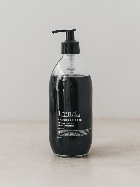 Activated charcoal body wash