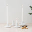 White gloss ceramic candle holder