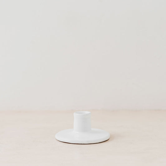 Trend{ING}s White gloss ceramic candle holders - Short