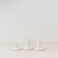 Trend{ING}s Stone matte ceramic candle holders - all 3 sizes standing together 