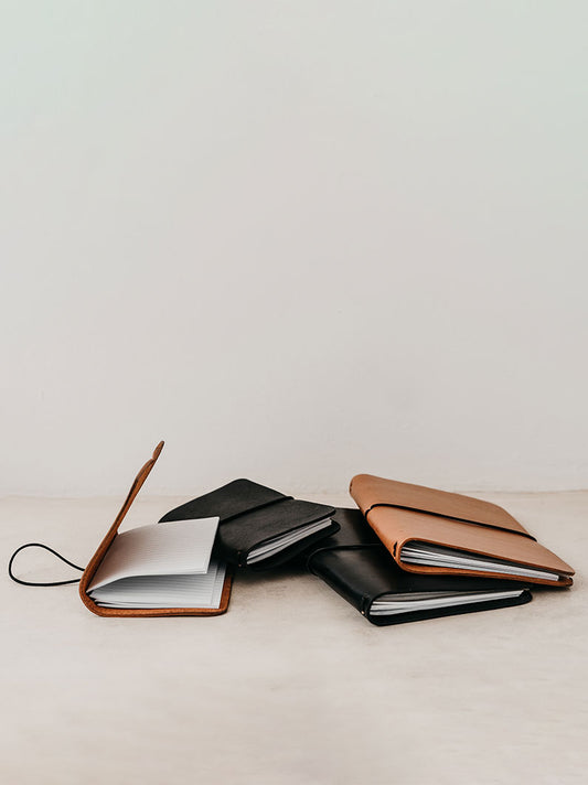 Handcrafted endless leather notebook