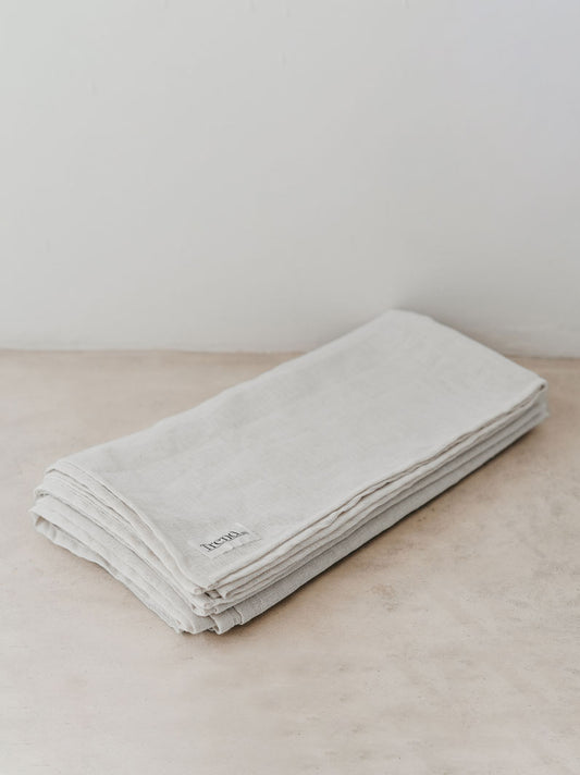 Ttrend-ings Mocha Linen Tablecloth folded