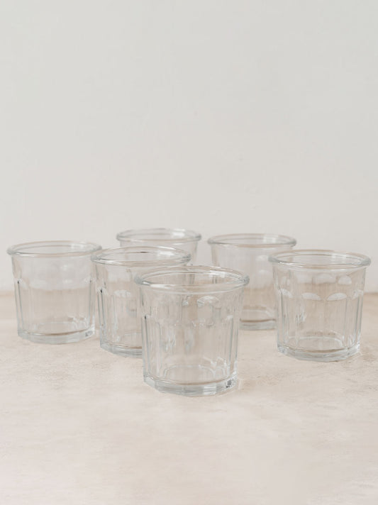 Trend-ings Tropical whiskey glasses; set of 6 standing empty