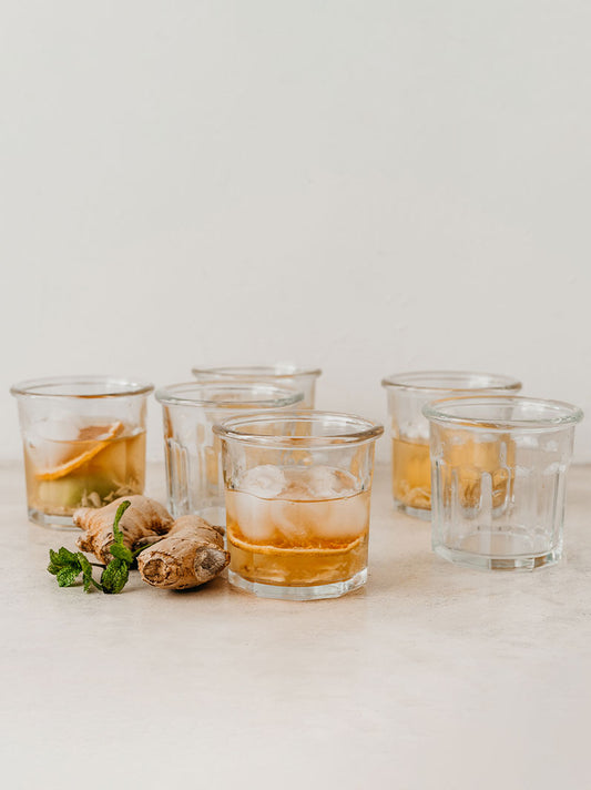 Tropical whiskey glasses (set of 6)