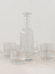 Trend-ings Italian Crystal Whiskey set with decanter and 4 tumblers