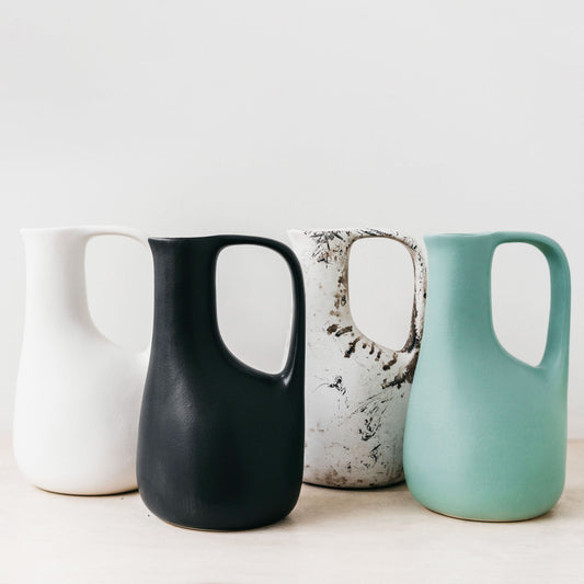 Trend-ings Stone Abstract Jug in Coal, Speckled, Smoke & Pea colours