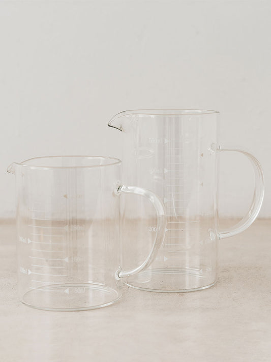Glass measuring kitchen beaker