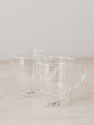 Trend-ings double walled glass espresso cups with handle