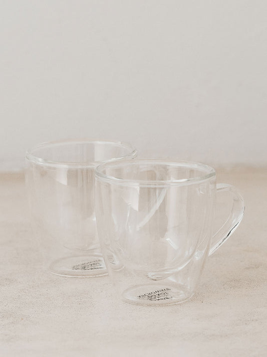 Double-walled glass espresso cups (set of 2)