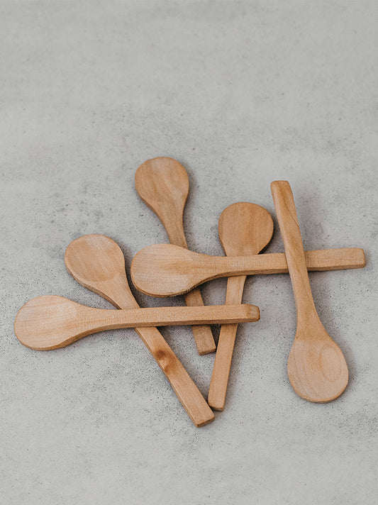 Wooden dipping spoons (set of 6)