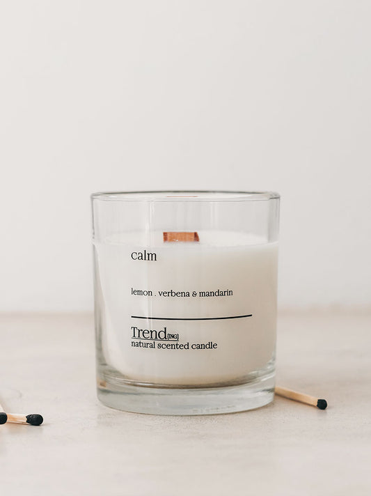 Trend-ing candle with lemon, verbana and mandarin